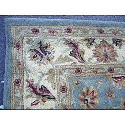 Indo Mahal Hand-tufted Light Blue/ Ivory Rug (5'3 x 8'2) 