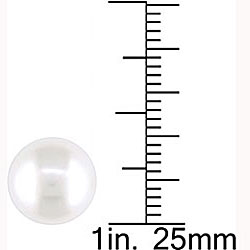 14k Gold White Freshwater Round Pearl Earrings (10-10.5 mm) (Case of 6)