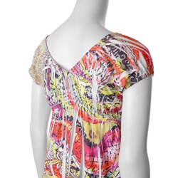 California Bloom Women's V-neck Sublimation Print Tunic