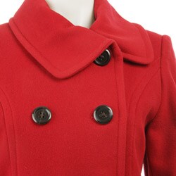 AK Anne Klein Women's Double-breasted Wool Coat