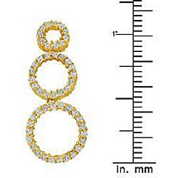 14k Gold 1ct TDW Diamond Triple Circle Earrings (G-H, I1)
