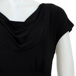 Tiana B. Women's Black Drape-front Dress