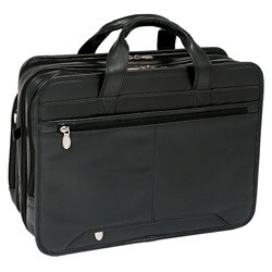 McKlein Walton Leather Double Compartment Laptop Briefcase