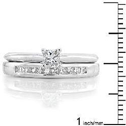 14k White Gold 1/2ct TDW Princess Diamond Bridal Set (H-I, I1-I2)
