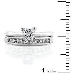 14k White Gold 1ct TDW Diamond Bridal Set (H-I, I1-I2)