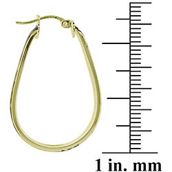 18k Gold over Sterling Silver Enamel Leopard Print Hoop Earrings