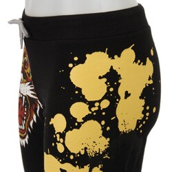 Ed Hardy Women's Black Tiger Roll-up Lounge Pants