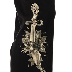 Ed Hardy Men's Black Love Kills Slowly Jersey Pants
