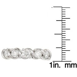 14k White Gold 1ct TDW Diamond 5-stone Wedding Band (G-H, I2)