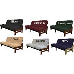 Boston Walnut Finish Queen Armless Frame Futon Set