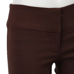 Zinc Women's Brown Wide Waistband Pants