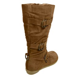 Glaze by Adi Women's Microsuede Double D-ring Flat Boots