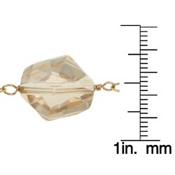 Charming Life 14k Goldfill Champagne Crystal Necklace