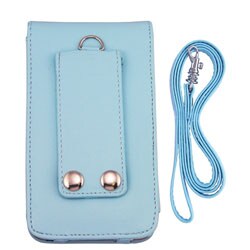 iPod Touch 2nd Blue Leather Case and Wall Charger 