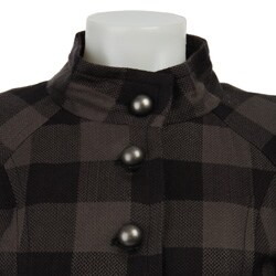 Larry Levine Women's Cape Sleeve Plaid Jacket