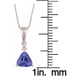 Dyach 14k White Gold Tanzanite and Diamond Necklace
