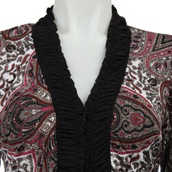 Essentials by Milano Ruffle Neck Top