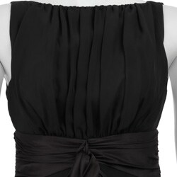 London Times Women's Black Sleeveless Chiffon Dress