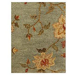 Hand-knotted Blue Wool Divchi Rug (8' x 10')