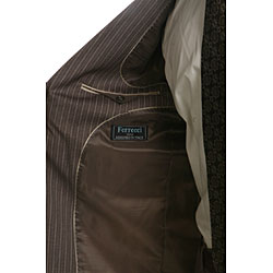 Ferrecci Men's 2-piece Pinstriped Grey 3-pocket Suit
