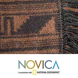 'Warm Earth' Alpaca Wool Reversible Poncho (Peru)