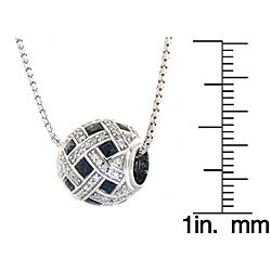14k Gold Blue Sapphire/ 1/2ct TDW Diamond Necklace (H-I, I1)