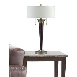 7 Piece Living Room Package: Leather Sofa and Leather Loveseat, 3 Tables and 2 Lamps