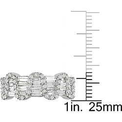 14k White Gold 1 1/2ct TDW Diamond Ring (G-H, SI1-SI2) (Size 7)