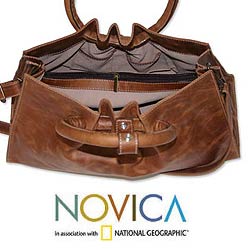 'Honey Hoops' Leather Handbag (Mexico)