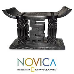 Wood Throne 'Decisions' Ottoman (Ghana)
