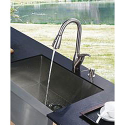 Vigo Adela Pull-out Stainless Steel Kitchen Faucet