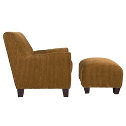 angelo:HOME Baxter Arm Chair and Ottoman Cardigan Autumn Brown