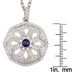 Encore by Le Vian 14k Gold Sapphire 7/8ct TDW Diamond Necklace (H, SI)