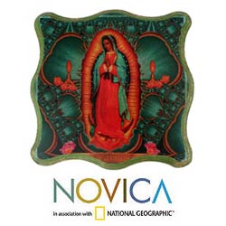 Wood 'Our Lady of Guadalupe' Decoupage Jewelry Box (Mexico)