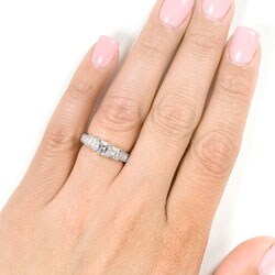 14k Gold 1 1/2ct TDW Asscher-cut Diamond Ring (H-I, SI-I2)