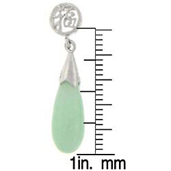 Sterling Silver Jade 'Wishes' Drop Earrings