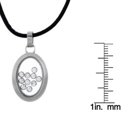 Stainless Steel Cubic Zirconia See-through Necklace