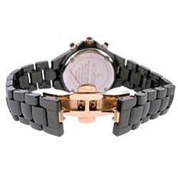 Le Chateau Women's Goldtone 'Condezza' Ceramic Watch 