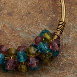 Brass Multicolor Lola Glass Bead Earrings (India)