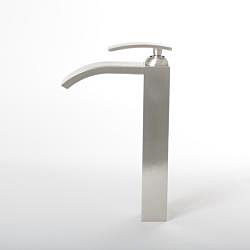 Geyser Egyptian Style Brushed Nickel Bathroom Vessel Faucet with Pop-up Drain