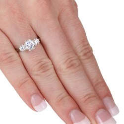 Tacori Platinum Cubic Zirconia and 1/2ct TDW Diamond Engagement Ring (G, VS) (Size 6.5)