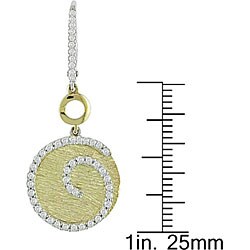 14k Two-tone Gold 3/4ct TDW Diamond Swirl Earrings (G-H, I3)