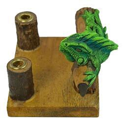 Iguana Carving Pen and Business Card Holder (Thailand)