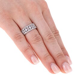 Tacori IV Sterling Silver Cubic Zirconia Eternity Band