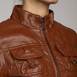 Steve Madden Women's Zip-front Power Stitched Sides Jacket