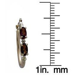 10k Yellow Gold Bodacious Reflection Topaz and Diamond Hoop Earrings