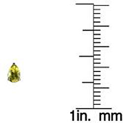 10k White Gold Pear-shaped Peridot Stud Earrings