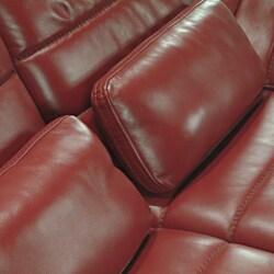 Contemporary Red Leather Sofa