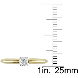 18k Gold 1/4ct TDW Diamond Solitaire Engagement Ring (G-H, SI2)