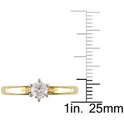 18k Gold 1/2ct TDW Diamond Solitaire Engagement Ring (H-I, SI2)